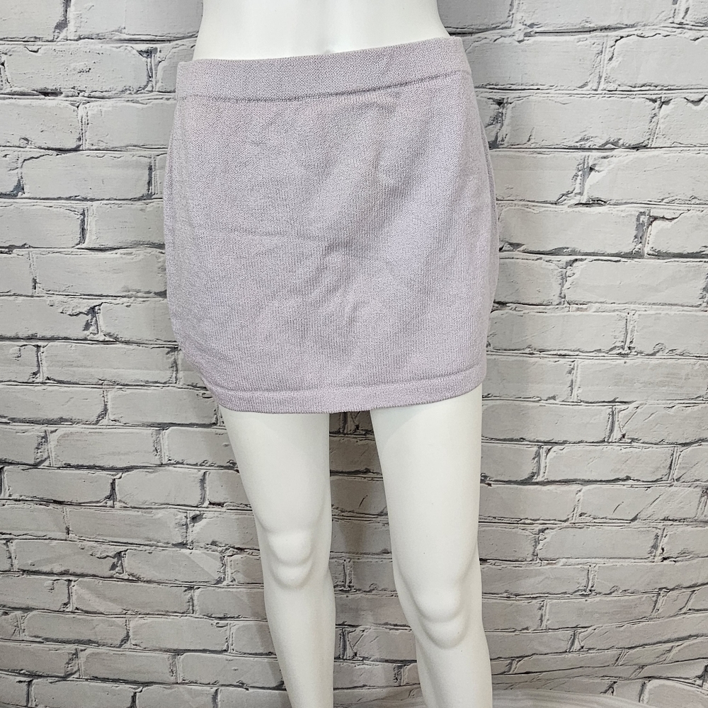 St. John Collection Purple Santana Knit Mini Skirt